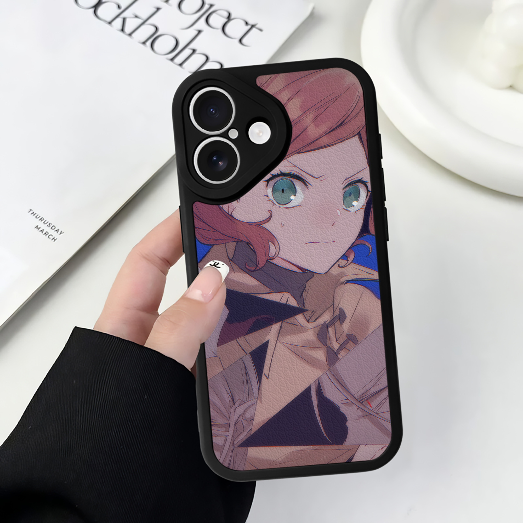 （画像用） 文豪ストレイドッグス Bungo Stray Dogs 【iPhone 16シリーズ対応】シリコンスマホケース（レザー調） 材質：シリコン